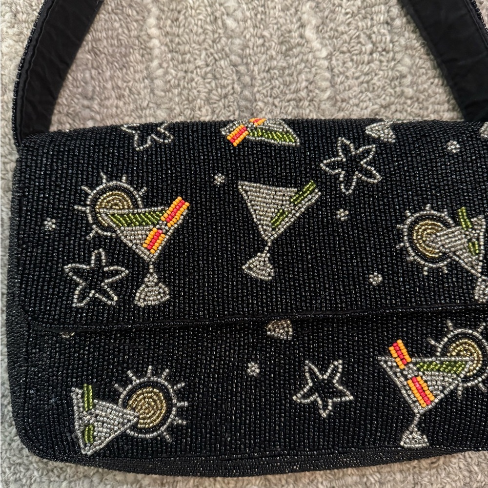 VIRAL Beaded cocktail Shoulder Bag with Cocktail Design Marshalls - Picture 2 of 3